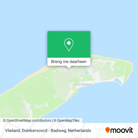 Vlieland, Duinkersoord - Badweg kaart