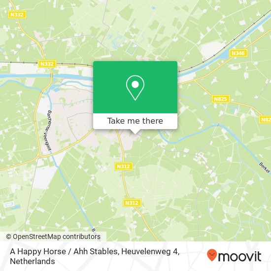 A Happy Horse / Ahh Stables, Heuvelenweg 4 kaart