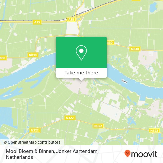 Mooi Bloem & Binnen, Jonker Aartendam kaart