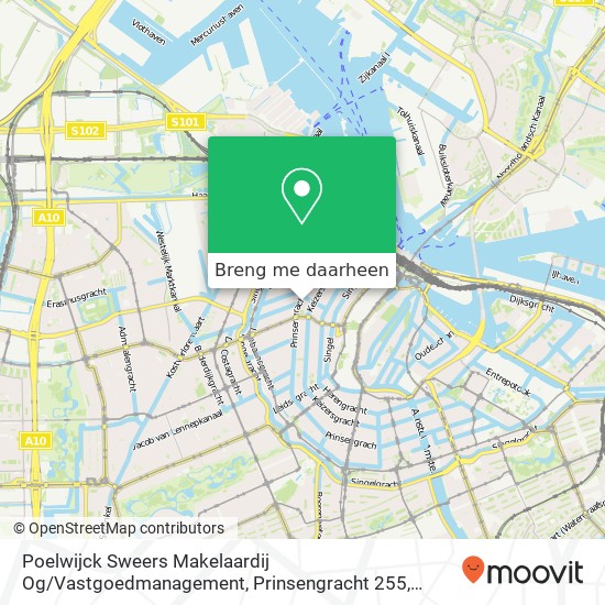 Poelwijck Sweers Makelaardij Og / Vastgoedmanagement, Prinsengracht 255 kaart