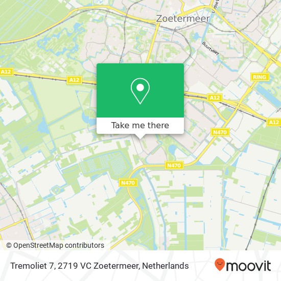 Tremoliet 7, 2719 VC Zoetermeer kaart