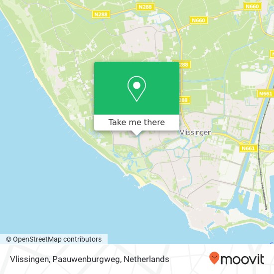 Vlissingen, Paauwenburgweg kaart