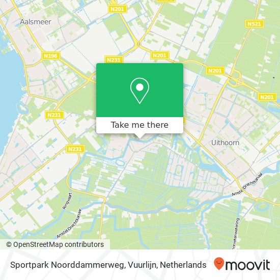 Sportpark Noorddammerweg, Vuurlijn kaart