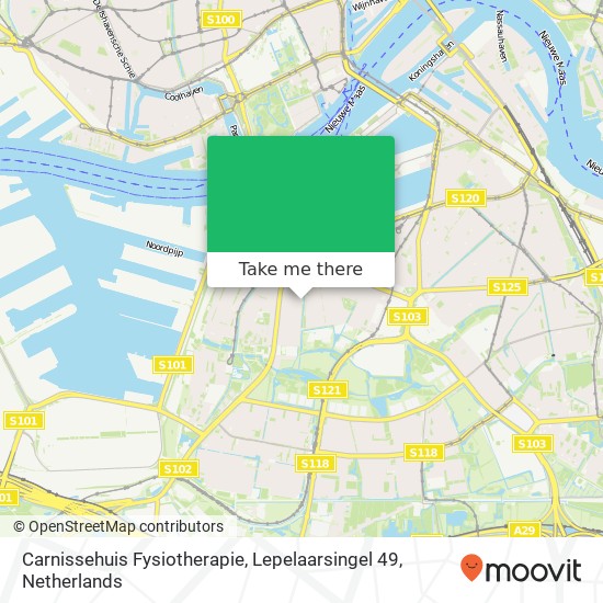 Carnissehuis Fysiotherapie, Lepelaarsingel 49 kaart