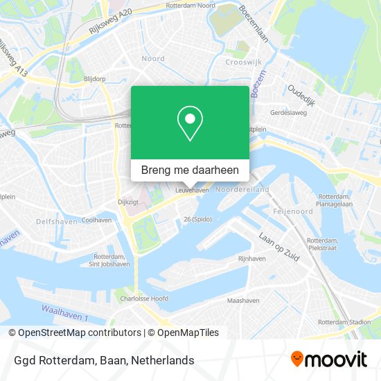 Ggd Rotterdam, Baan kaart