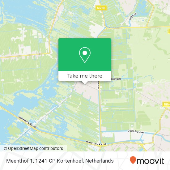 Meenthof 1, 1241 CP Kortenhoef kaart