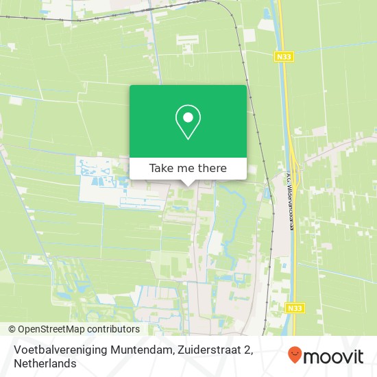 Voetbalvereniging Muntendam, Zuiderstraat 2 kaart