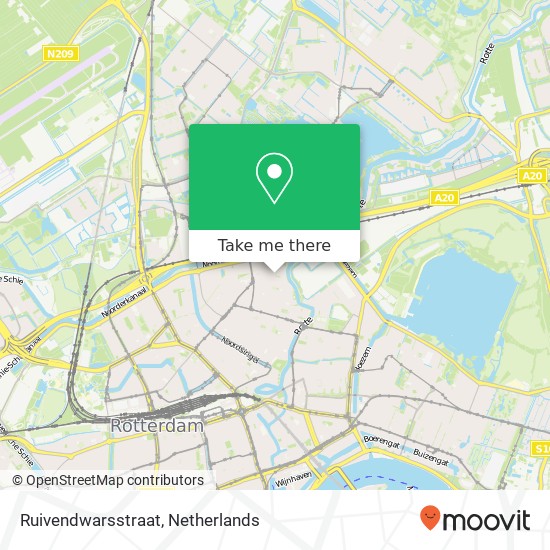 Ruivendwarsstraat, 3036 DD Rotterdam kaart