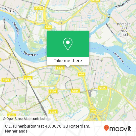 C.D.Tuinenburgstraat 43, 3078 GB Rotterdam kaart