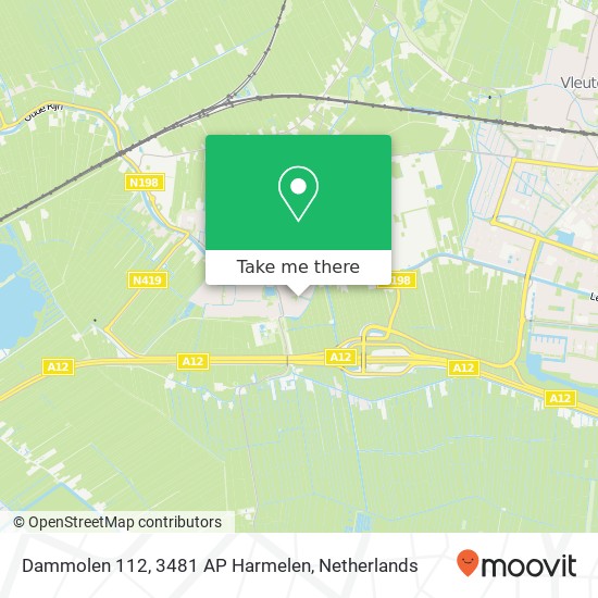 Dammolen 112, 3481 AP Harmelen kaart