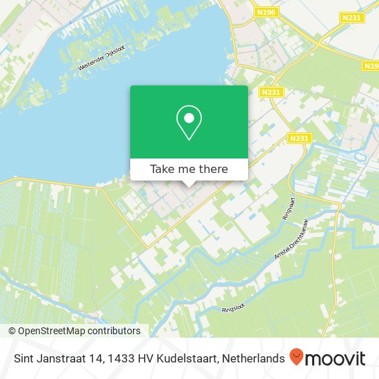 Sint Janstraat 14, 1433 HV Kudelstaart kaart