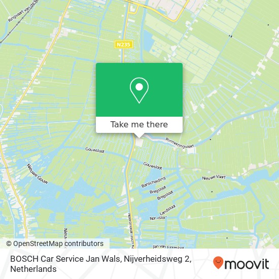 BOSCH Car Service Jan Wals, Nijverheidsweg 2 kaart