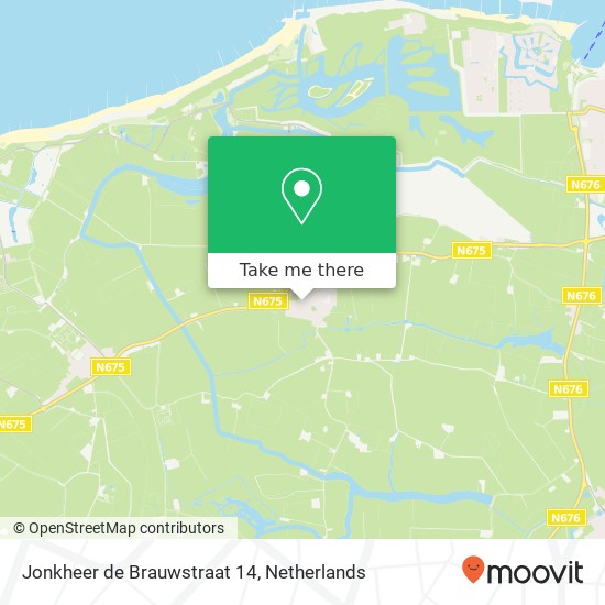 Jonkheer de Brauwstraat 14, 4503 AW Groede kaart