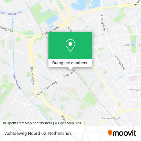 Achtseweg Noord 62 kaart