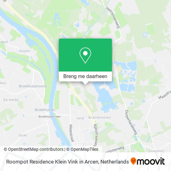 Roompot Residence Klein Vink in Arcen kaart