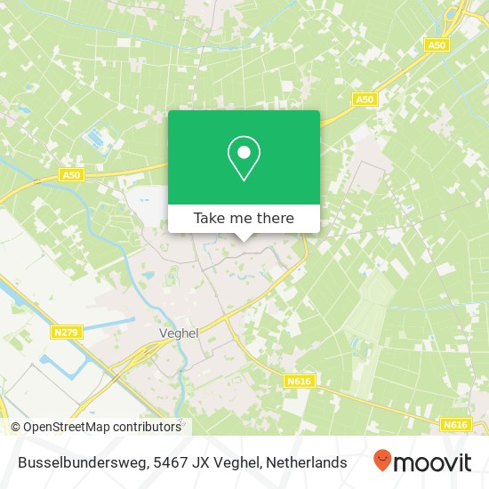 Busselbundersweg, 5467 JX Veghel kaart