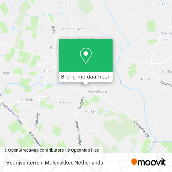 Bedrijventerrein Molenakker kaart