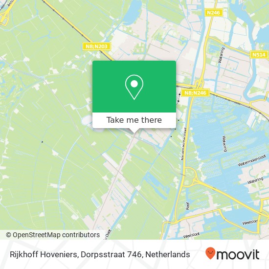 Rijkhoff Hoveniers, Dorpsstraat 746 kaart