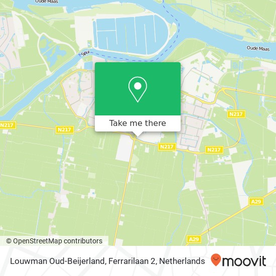 Louwman Oud-Beijerland, Ferrarilaan 2 kaart