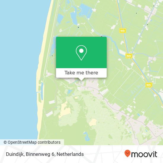 Duindijk, Binnenweg 6 kaart