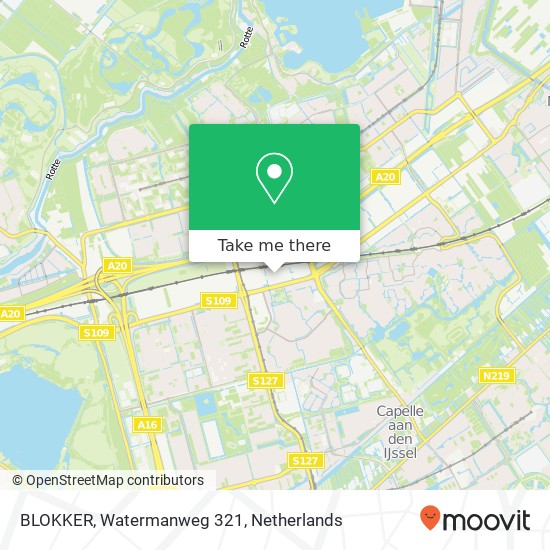 BLOKKER, Watermanweg 321 kaart