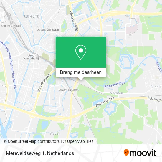 Mereveldseweg 1 kaart