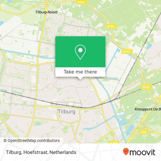Tilburg, Hoefstraat kaart