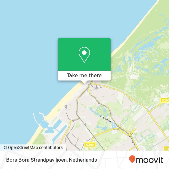 Bora Bora Strandpaviljoen, Strandweg 29 kaart
