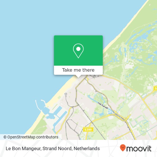 Le Bon Mangeur, Strand Noord kaart