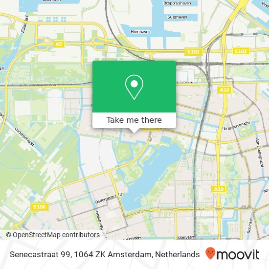 Senecastraat 99, 1064 ZK Amsterdam kaart