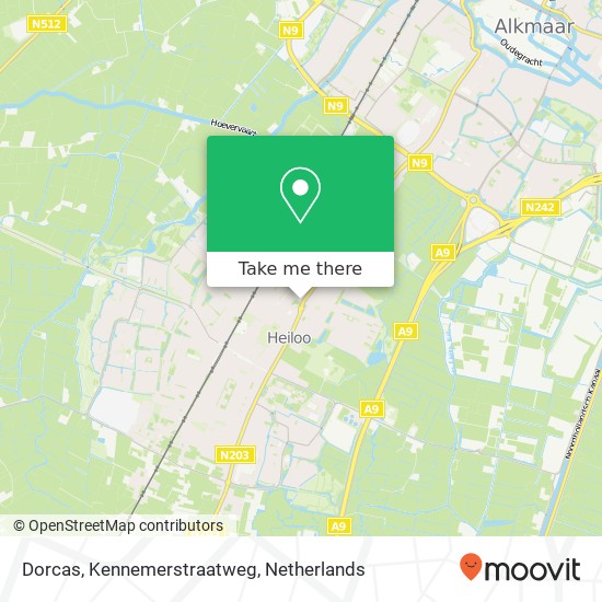 Dorcas, Kennemerstraatweg kaart
