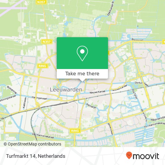 Turfmarkt 14, 8911 KT Leeuwarden kaart