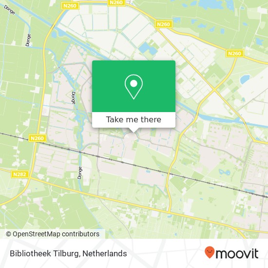 Bibliotheek Tilburg kaart