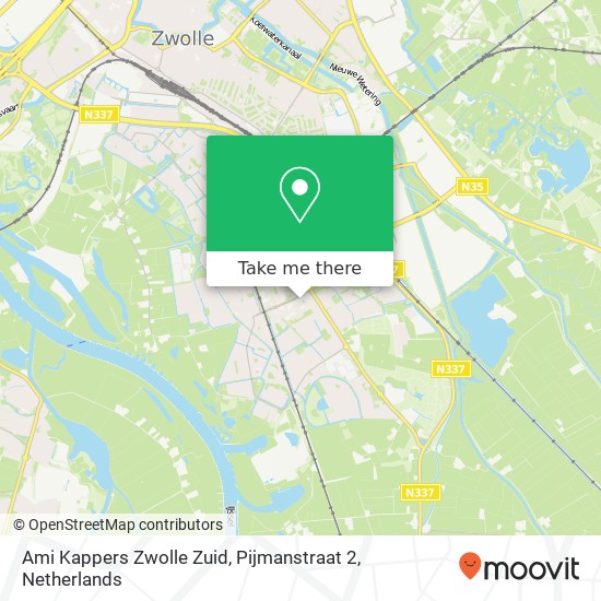 Ami Kappers Zwolle Zuid, Pijmanstraat 2 kaart