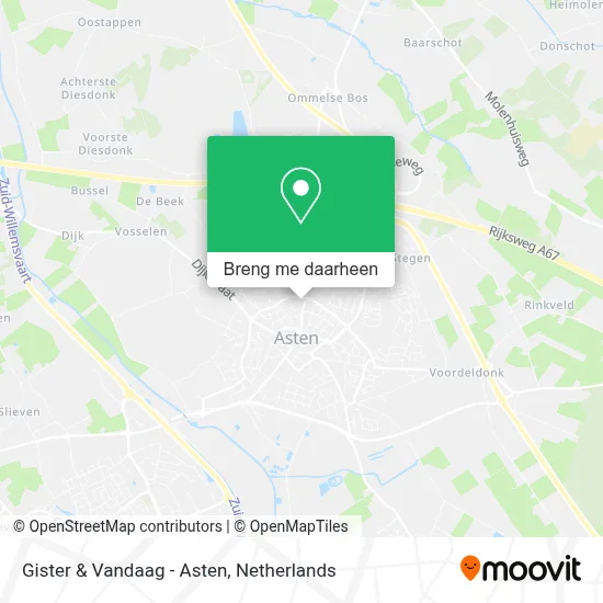 Gister & Vandaag - Asten kaart