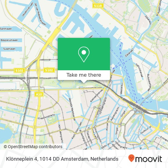 Klönneplein 4, 1014 DD Amsterdam kaart