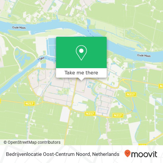 Bedrijvenlocatie Oost-Centrum Noord kaart