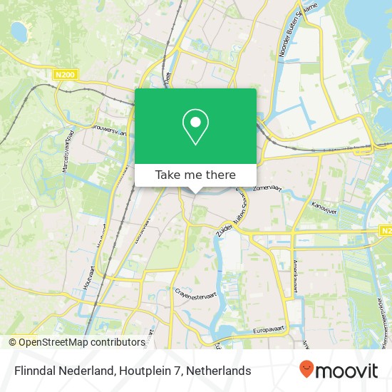 Flinndal Nederland, Houtplein 7 kaart