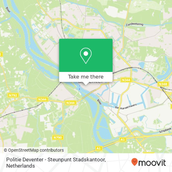 Politie Deventer - Steunpunt Stadskantoor kaart