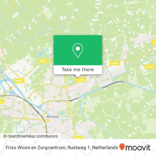 Friso Woon en Zorgcentrum, Rustweg 1 kaart