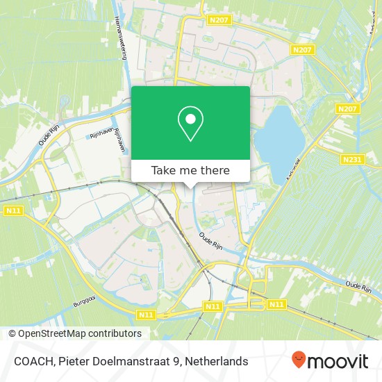 COACH, Pieter Doelmanstraat 9 kaart