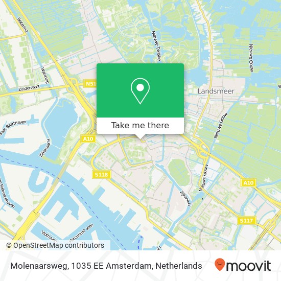 Molenaarsweg, 1035 EE Amsterdam kaart