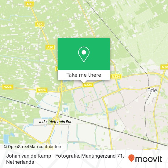 Johan van de Kamp - Fotografie, Mantingerzand 71 kaart