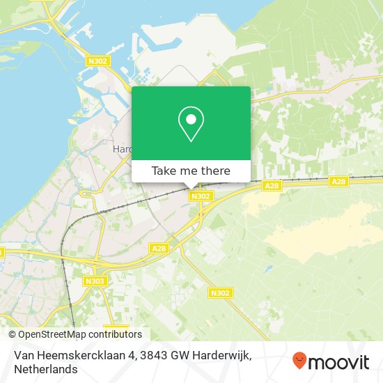 Van Heemskercklaan 4, 3843 GW Harderwijk kaart