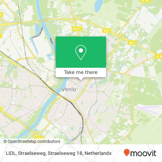 LIDL, Straelseweg, Straelseweg 18 kaart