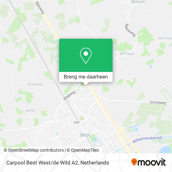 Carpool Best West/de Wild A2 kaart