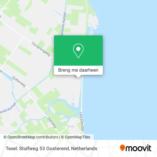 Texel: Stuifweg 53 Oosterend kaart