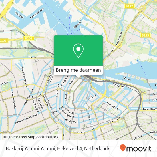 Bakkerij Yammi Yammi, Hekelveld 4 kaart