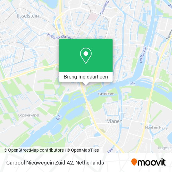 Carpool Nieuwegein Zuid A2 kaart
