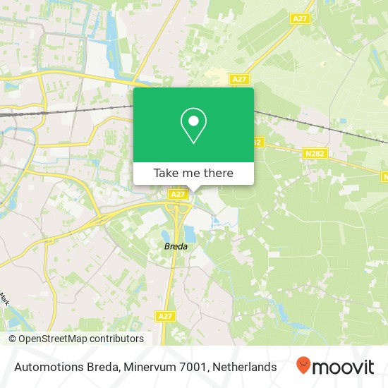 Automotions Breda, Minervum 7001 kaart